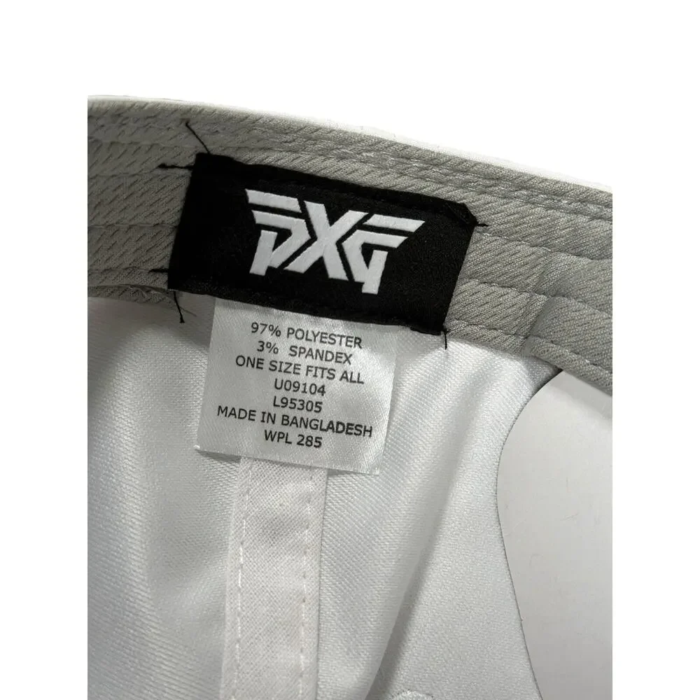 PXG Golf Hat White Performance Snapback Rope Cap Nick Jonas Collection 5-Panel